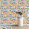 Papel de Parede Adesivo Desenho de Animais Coloridos 18m - 5