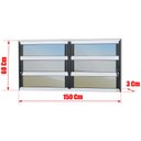 Ver imagem 2 de Basculante Alumínio 2 Seções 60 x 150 Elite V.Refl.Mix Preto Brimak