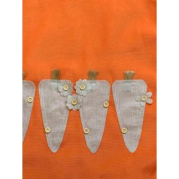 Caminho Trilho de Mesa Laranja com Cenouras 40x180cm - 2