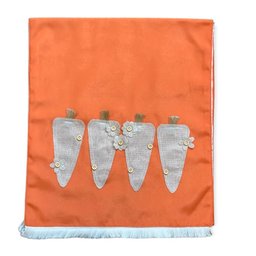Caminho Trilho de Mesa Laranja com Cenouras 40x180cm - 1