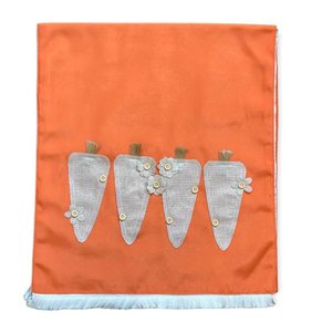 Caminho Trilho de Mesa Laranja com Cenouras 40x180cm