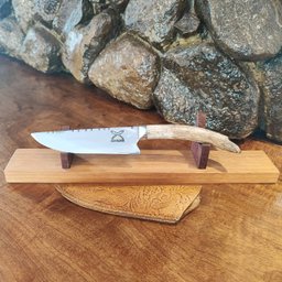 Faca Chifre de Cervo Natural Artesanal 6' Frios Carne Churrasco Aço Inox 420c - 4 Faca Chifre de Cervo Natural Artesanal 6' Frios Carne Churrasco Aço Inox 420c - 4