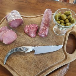 Faca Chifre de Cervo Natural Artesanal 6' Frios Carne Churrasco Aço Inox 420c - 2 Faca Chifre de Cervo Natural Artesanal 6' Frios Carne Churrasco Aço Inox 420c - 2