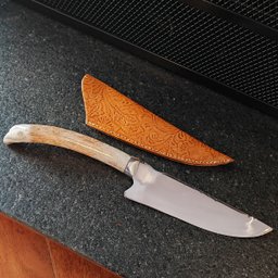 Faca Chifre de Cervo Natural Artesanal 6' Frios Carne Churrasco Aço Inox 420c - 6 Faca Chifre de Cervo Natural Artesanal 6' Frios Carne Churrasco Aço Inox 420c - 6