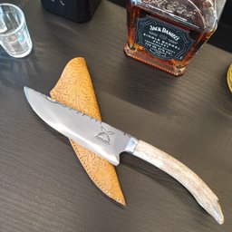 Faca Chifre de Cervo Natural Artesanal 6' Frios Carne Churrasco Aço Inox 420c - 5 Faca Chifre de Cervo Natural Artesanal 6' Frios Carne Churrasco Aço Inox 420c - 5