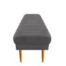 Banco Jade 80cm Couro Sintetico Grafite - Lares Decor - 2