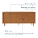 Ver imagem 5 de Buffet Aparador 4 Portas 180cm em Mdf para Sala de Jantar Delux