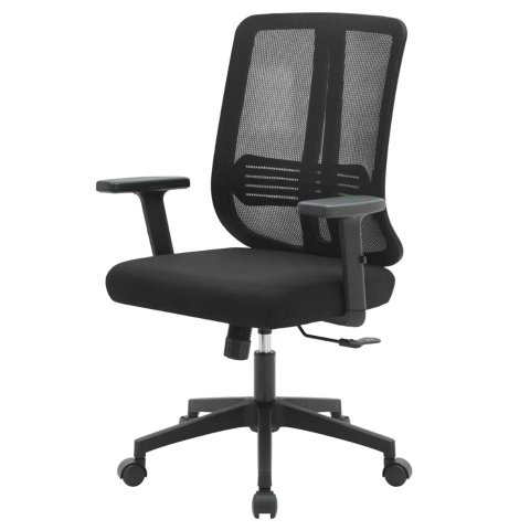 Cadeira Escritório Nr-17 Montana Diretor Fratini Polipropileno Revestido em Tela Preta Base Nylon