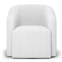 Ver imagem 3 de Poltrona Stella Max Bouclê Off White Base Giratória - D'Rossi