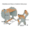 Mesa e Cadeira Infantil de Encaixe Natureza Azul - 3