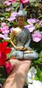 Ver imagem 2 de Buda Hindu Dourado e Prata Resina 19,5cm