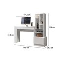 Ver imagem 3 de Mesa Escrivaninha Computador Gamer, Notebook Estante Livros:branco