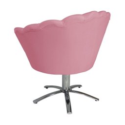 Poltrona Pétala com Pés Metal Giratórios Suede - 4