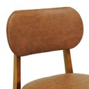 Ver imagem 7 de Cadeira Armonia Madeira Maciça Encosto Anatômico - Amêndoa - Assento Estofado Corano Marrom Mescla
