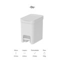 Ver imagem 5 de Lixeira com Pedal e Tampa Trium Esconde Sacola 12 Litros ou