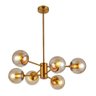 Lustre Moderno Pendente Nitrolux Pa-02 Dourado 6 Lampadas - 2