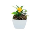 Ver imagem 1 de Kit com 3 Vasos Quadrados de Hortênsias Artificiais - Amarelo