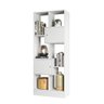 Livreiro Com Nicho E 2 Portas Branco Kit Com 3 - Fdecor - 3