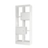 Livreiro Com Nicho E 2 Portas Branco Kit Com 3 - Fdecor - 2
