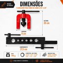 Ver mais imagens de Flangeador Tubos Cobre Aluminio Profissional Alicate Alargador Canos Aco Inox PVC 3/16 a 5/8 Eda