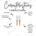 Ver mais imagens de Cadeira Coelho Criativa Infantil para Crianças Estudar Desenhar 100% Mdf Bp Melaminico:branco Tx