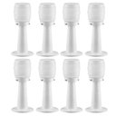 Ver imagem 1 de Kit 8 Balizadores Luminárias Branco Jardim com Globo Timoneiro Leitoso em Alumínio e Termoplá