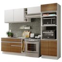 Ver imagem 3 de Armário de Cozinha Completa 290cm Branco/Rustic/Branco Cristal Madesa 09