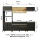 Ver imagem 3 de Cozinha Completa Reims Armário e Balcão Preto/rustic Madesa