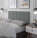 Ver imagem 1 de Cabeceira Painel Estofada Casal 140cm Dobrável Cama Box Padrão Calipha Cinza