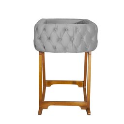 Mini Berço Moises de Balanço Portátil para Bebê Cinza - 5