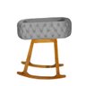 Mini Berço Moises de Balanço Portátil para Bebê Cinza - 4