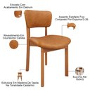 Ver imagem 5 de Cadeira para Sala de Jantar Cozinha Living Estofada Dara L02 Couríssimo Canela - Lyam Decor
