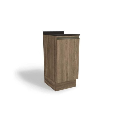 Cozinha Modulada Kappesberg Maxxi Nicho g741 c/ Tampo 40cm Nogal/Preto-Kappesberg
