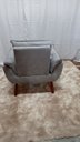 Ver imagem 3 de Kit 02 Poltrona Decorativa Opala Suede Cinza Claro -Pandora Decor