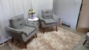 Ver imagem 4 de Kit 02 Poltrona Decorativa Opala Suede Cinza Claro -Pandora Decor