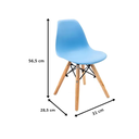 Ver imagem 5 de Kit Infantil Rack Mesa e Cadeira Eiffel Azul 100% Mdf Woodcore