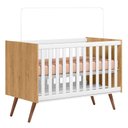 Ver imagem 2 de Berço Americano 3820 e Guarda Roupa 3830 Q Encanto Retrô Freijó Toq Branco Acetinado - Qmovi