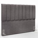 Ver imagem 2 de Cabeceira Cama Box King 195 cm Dália W01 Linho Cinza Escuro - Lyam Decor