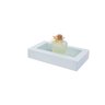 Bandeja Lavabo Banheiro Vidro Branco Luxo 25X15 - 3