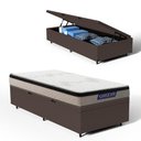 Ver imagem 2 de Cama Box Baú + Colchão Gazin de Espuma D33 Pillow In Force Mid Solteiro 88 cm