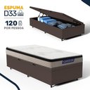 Ver imagem 3 de Cama Box Baú + Colchão Gazin de Espuma D33 Pillow In Force Mid Solteiro 88 cm
