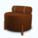 Ver imagem 3 de Kit Sofá e Poltrona Remi Orgânica Elegante Moderno para Sala Estúdio Linho Trento