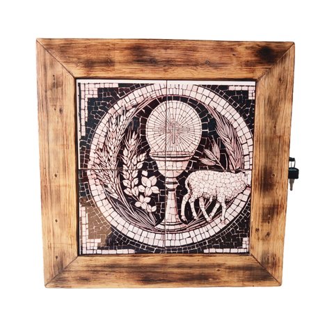 Sacrário Católico Rústico Madeira para Fazendas e Capelas