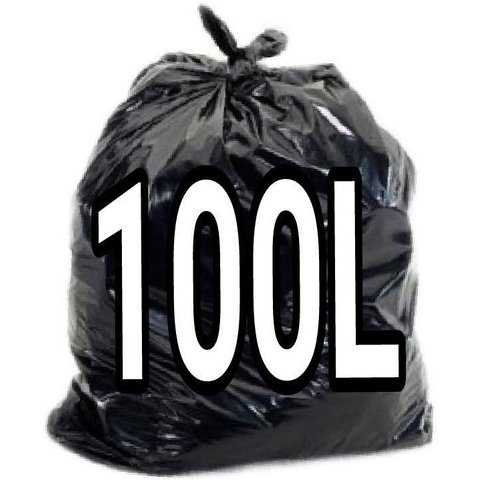 Saco de Lixo 100 Litros Super Reforçado 100 Unid Fabricante Preto