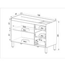 Ver imagem 4 de Balcão de Cozinha para Pia 120 Cm 2 Portas 3 Gavetas Quiditá Montana/fumê