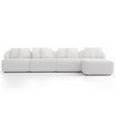 Ver imagem 3 de Sofá 5 Lugares com Chaise Direito Sala Living 388cm Arlo F04 Bouclê Branco - Lyam Decor