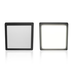 Painel de Led Quadrado Sobrepor 24w Preto 4000k Taschibra - 4
