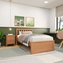 Ver imagem 1 de Cama de Solteiro Melita em Madeira Maciça de Pinus
