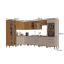 Ver imagem 4 de Cozinha Completa Munique 16 Portas 7 Gavetas com Vidro Freijó/camurça - Indékes