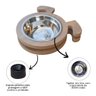 Comedouro Elevado Pet Cachorro Mdf Au - Au - Inox - 5